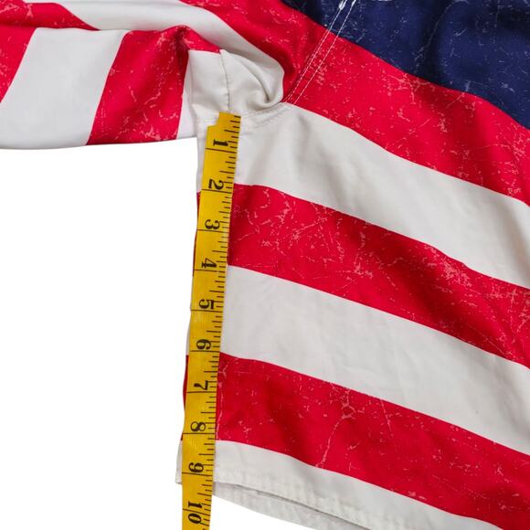 Bass Pro Shops Men's Mesh Lined Swim Trunks American Flag Pattern Size XL USA - Picture 5 of 8